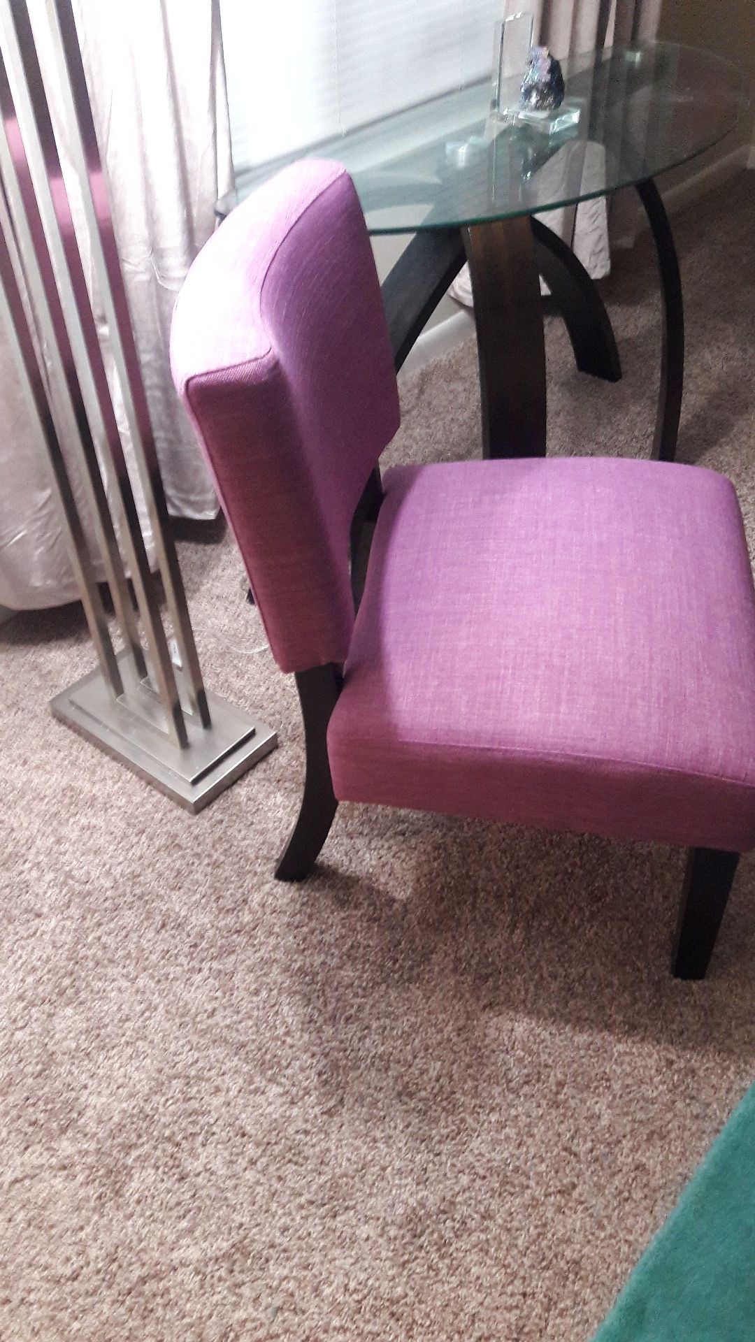 Purple chair accent