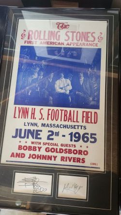 Rolling Stones Autographed Poster 
