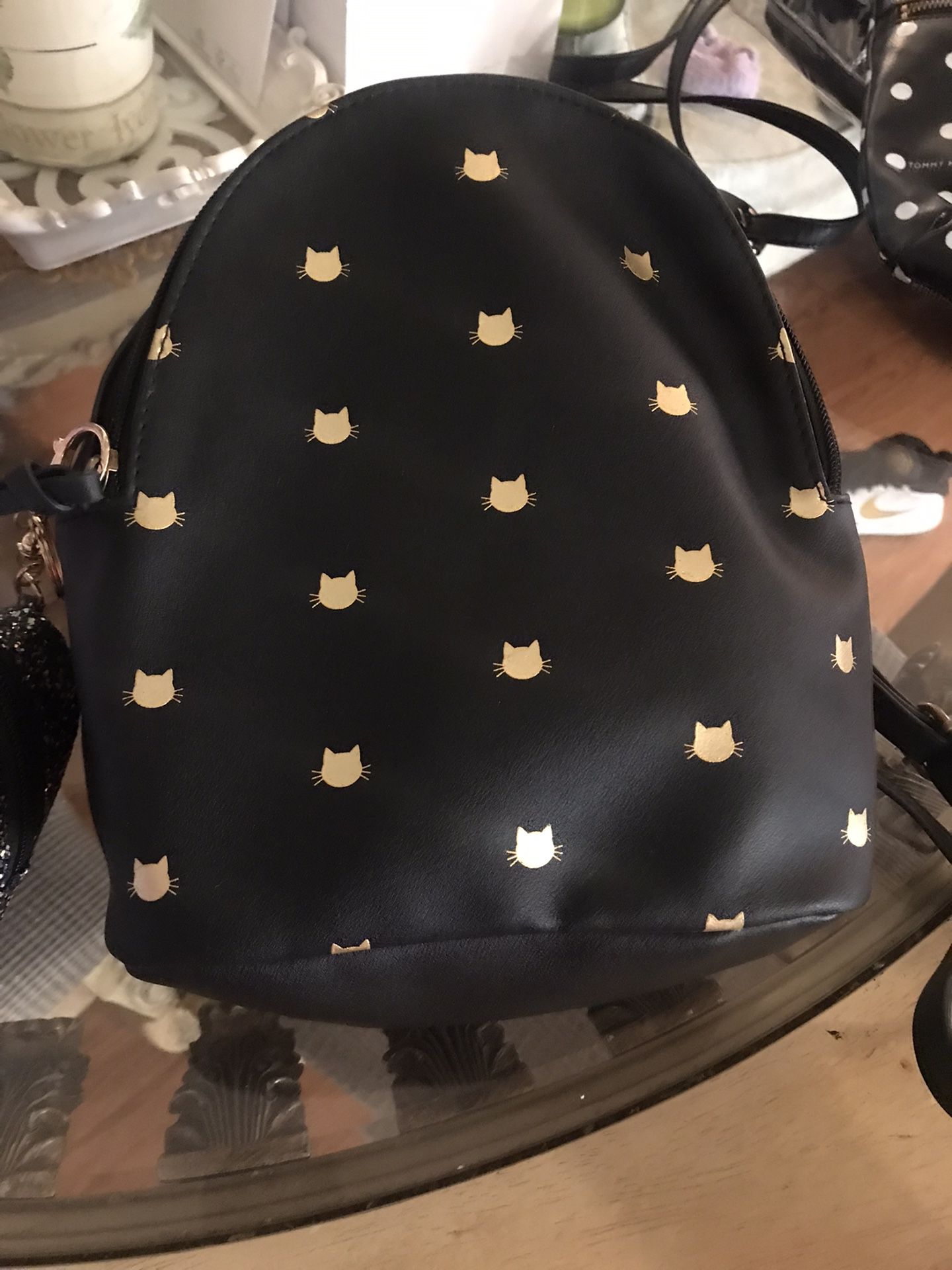 Under One Sky Maneki-neko Inspired Cats Mini Backpack Black, Red, White.  NWOT for Sale in Seattle, WA - OfferUp