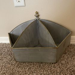 Farm Style Metal Container Organizer 