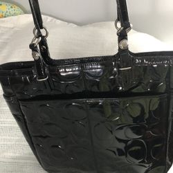 Coach Patent Leather Signature Purse