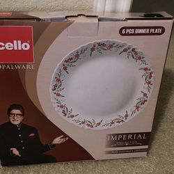 Cello Opalware 6 Pcs Dinner Plate