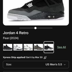 Jordan 4 Retros Fear