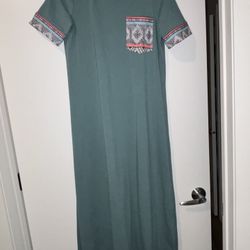 Geo Panel Patch Pocket Dress