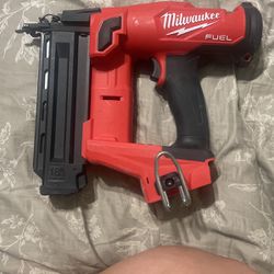 Milwaukee Fuel 18GA Brand Nail With Battery, And Charger 