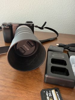Sony Alpha a6100 Mirrorless Camera Bundle with Sony 55-210mm Lens + Extras