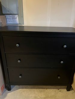 IKEA Hemmes Black-Brown 3-Drawer Dresser