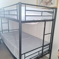 Twin  Bunk Bed With New Matress 