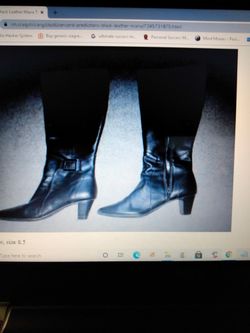 Predictions Black Leather Maria Tall Boots