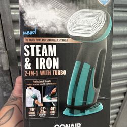 Conair Turbo ExtremeSteam 2-in-1 Handheld Steamer Iron new