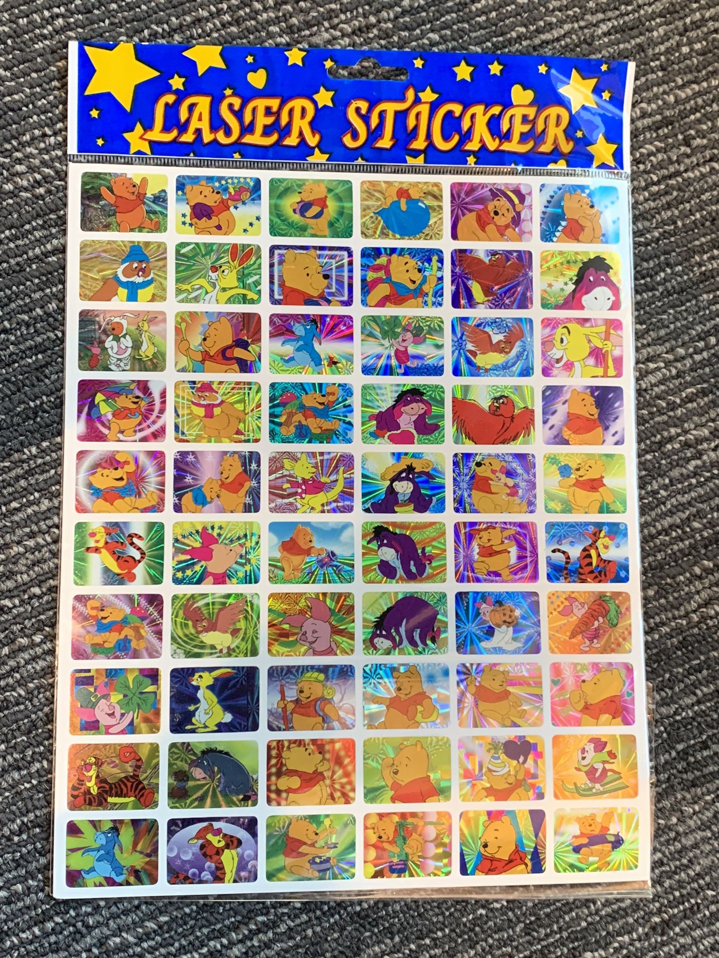 Winnie The Pooh Laser Stickers