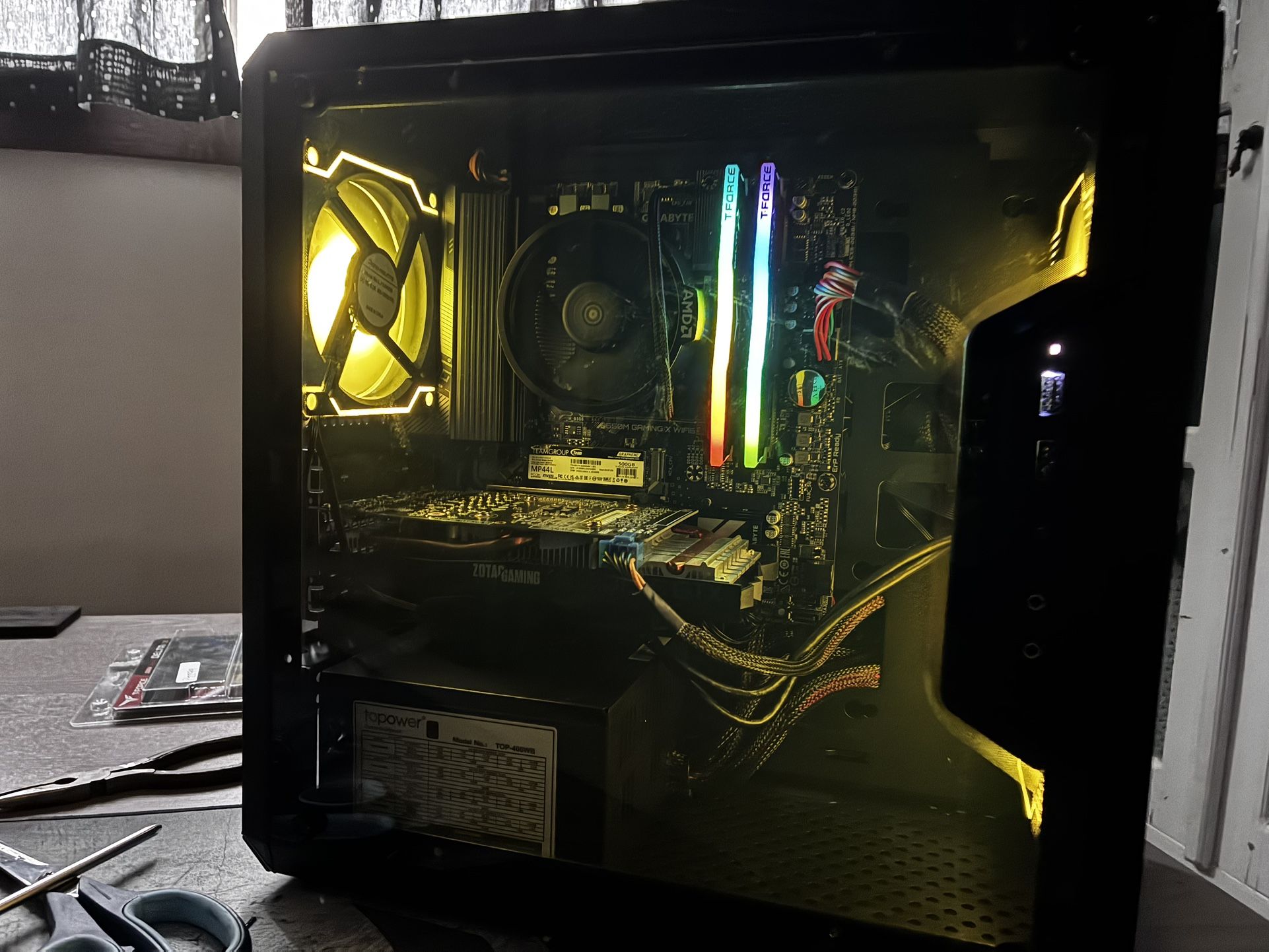 Micro ATX fully customizable fan argb custom built GTX 1660, AMD Ryzen 5 4500, 16gb DDR4 RAM 500gb SSD