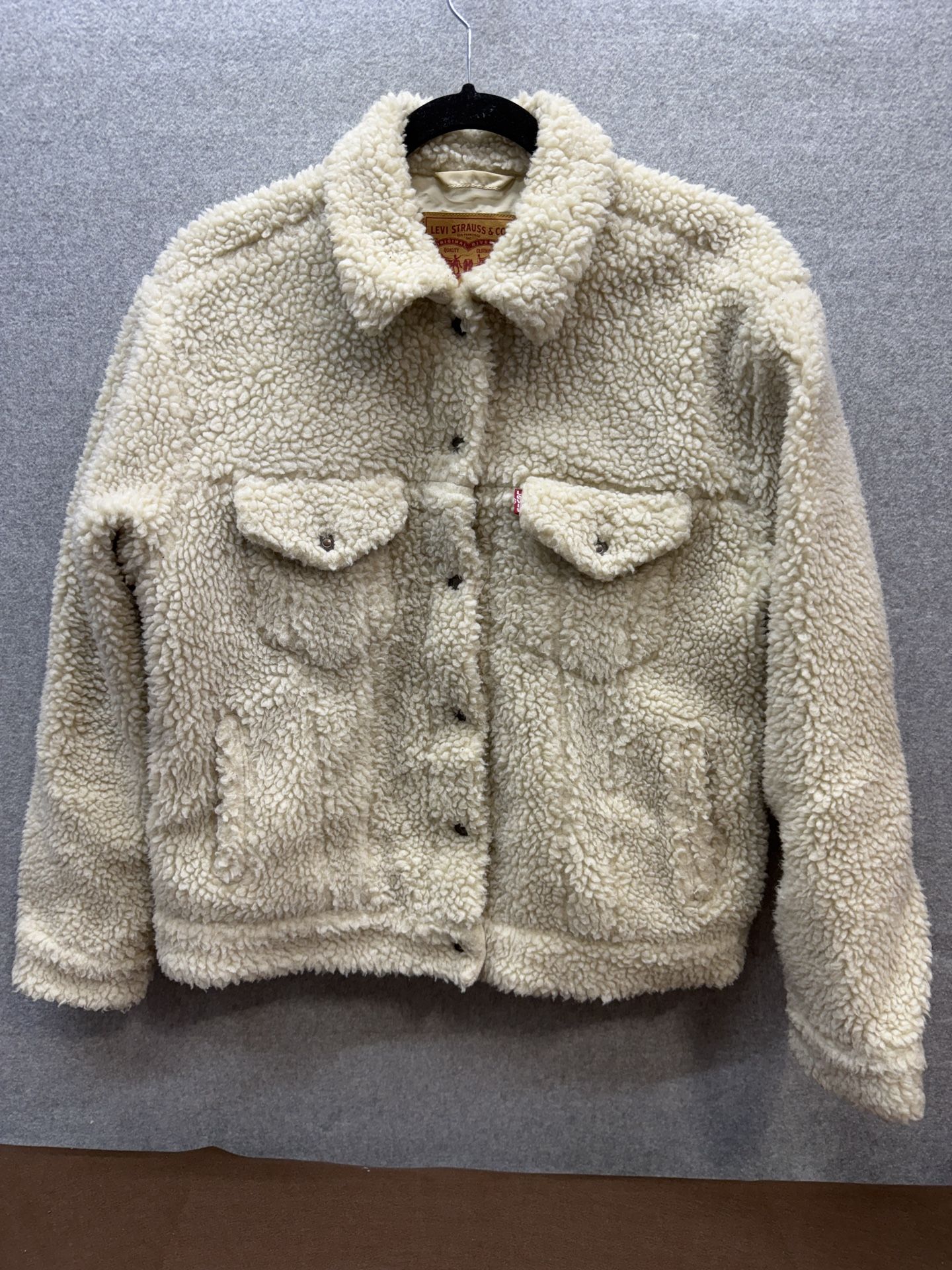 Women's Levi's Great Minds Ecru Cream Jacket Size M