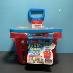 Melissa & Doug Fill & Roll Grocery Basket Play Set