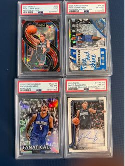 Paolo Banchero PSA Graded 4 Card Lot Auto Blue Refractor /150 Red Ice