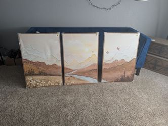 3-Piece Mountain Landscape Canvas Wall Art Set