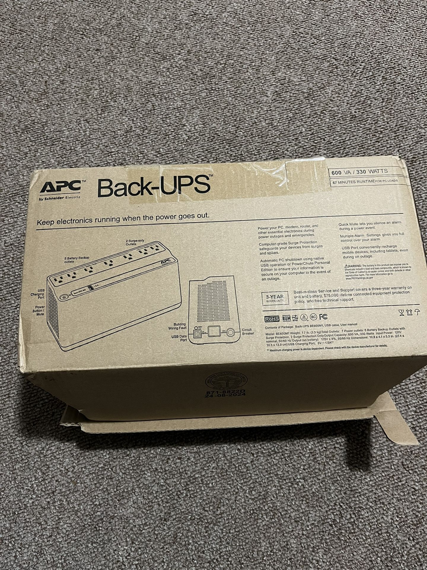 APC Back-UPS 600VA