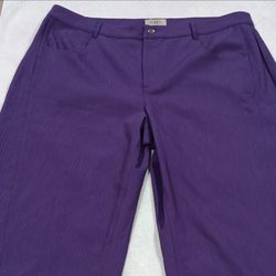 LOGO Purple Textured Dress Pants Size 14P