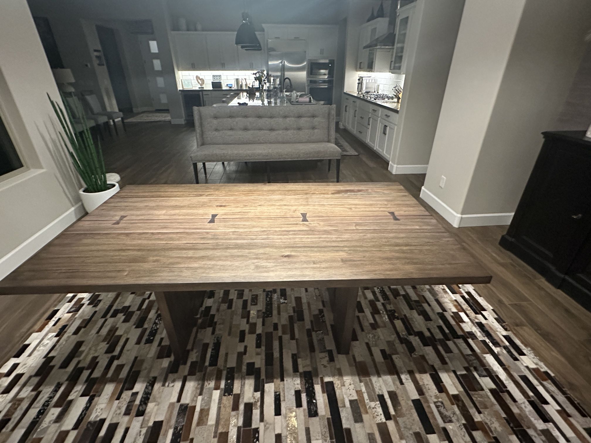 Crate & Barrel Monarch Shiitake Dining Table (TABLE ONLY)