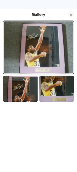 MAGIC JOHNSON LAKERS AUTHENTIC AUTOGRAPHED HUGE 24 X 20 FRAMED PHOTO 28/150