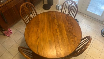 Oak table and chairs