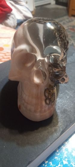 Handmade resin skull 4" tall