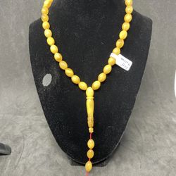 High Quality Natural baltic amber 20gr 33 BEADS ROSARY Tesbih 8x12mm