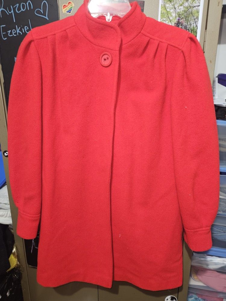 Vintage 90s Women's Wool Coat Size M