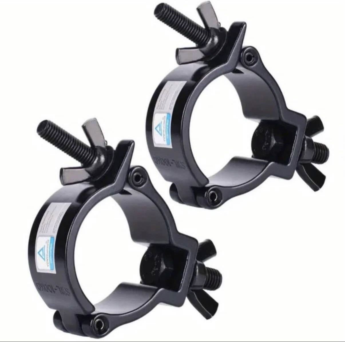 2 Abrazaderas Clamp 2" para luces de escenario DJ