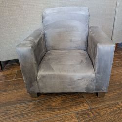 Kids Gray Microfiber Chair