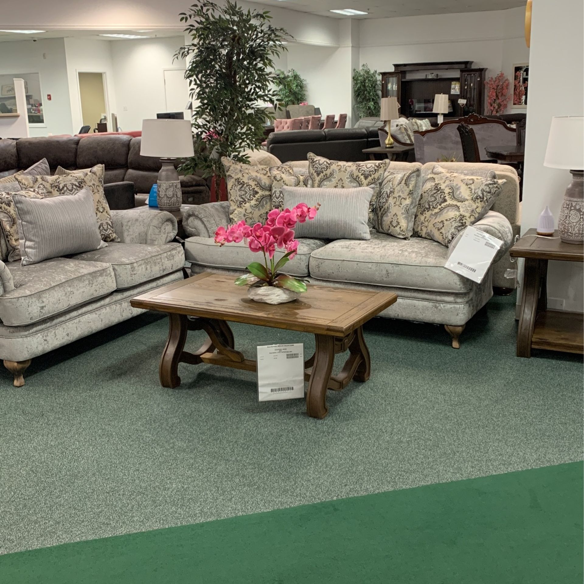 Sofa and love seat living room set