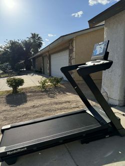 New NordicTrack treadmill screen intact has damge on plastic bottom right