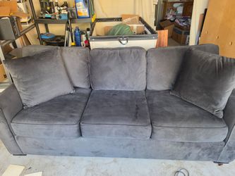 Gray Sofa Bed with New Mattress