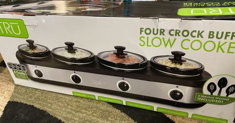 TRU 4 crock buffet slow cooker/warmer