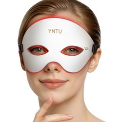 Red Light Therapy for Eyes– Heated LED Eye Mask, 4 Modes (Red, Blue, Infrared, Violet)