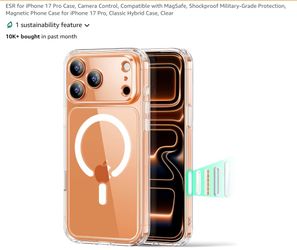 ESR for iPhone 17 Pro Case, Camera Control, Compatible with MagSafe, Shockproof Military-Grade Protection, Magnetic Phone Case for iPhone 17 Pro, Clas