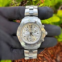 TAG Heuer 2000 Exclusive Quartz 200M Chronograph Stainless Steel  Bracelet Silver Dial 40mm Watch CN1111 New Battery Appraisal