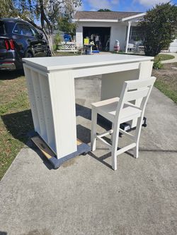 Pier 1 Desk with Bookshelves and Chair