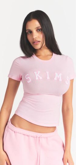SKIMS COTTON JERSEY LOGO T-SHIRT (Rare)