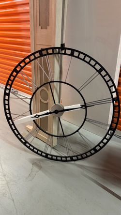 Large Round Metal Wall Clock