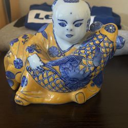 Buddha Kio Fish Ceramic/porcelain Figure Vintage 