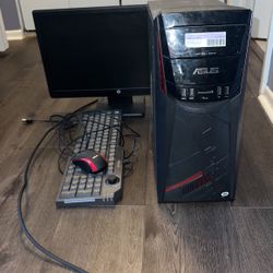 ASUS Gaming pc W/ Mouse, Keyboard, And Monitor