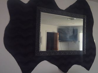 Mirror with Fabric Set of 2 Wall Decoration