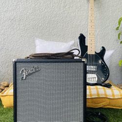Stingray Bass Guitar & Fender Amp