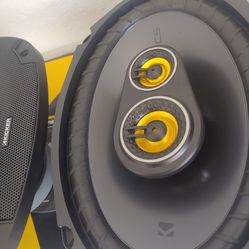 KICKER 1 PAIR 6×9 3 WAY 450 WATTS CAR SPEAKER ( BRAND NEW PRICE IS LOWEST INSTALL NOT AVAILABLE )