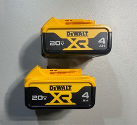Dewalt 20V XR 4.0Ah Batteries (Lot of 2)