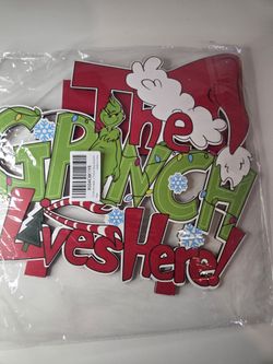 The Grinch Outdoor Sign And Welcome Mat 