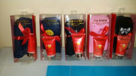 Joe Boxer cozy socks and lotion $5