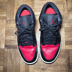 Nike Air Jordan 1 Black & Red Low Top. Size 7.5 Women’s.