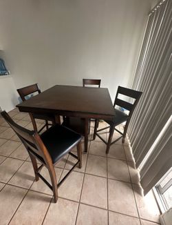 Wood Dining table with 4 chairs